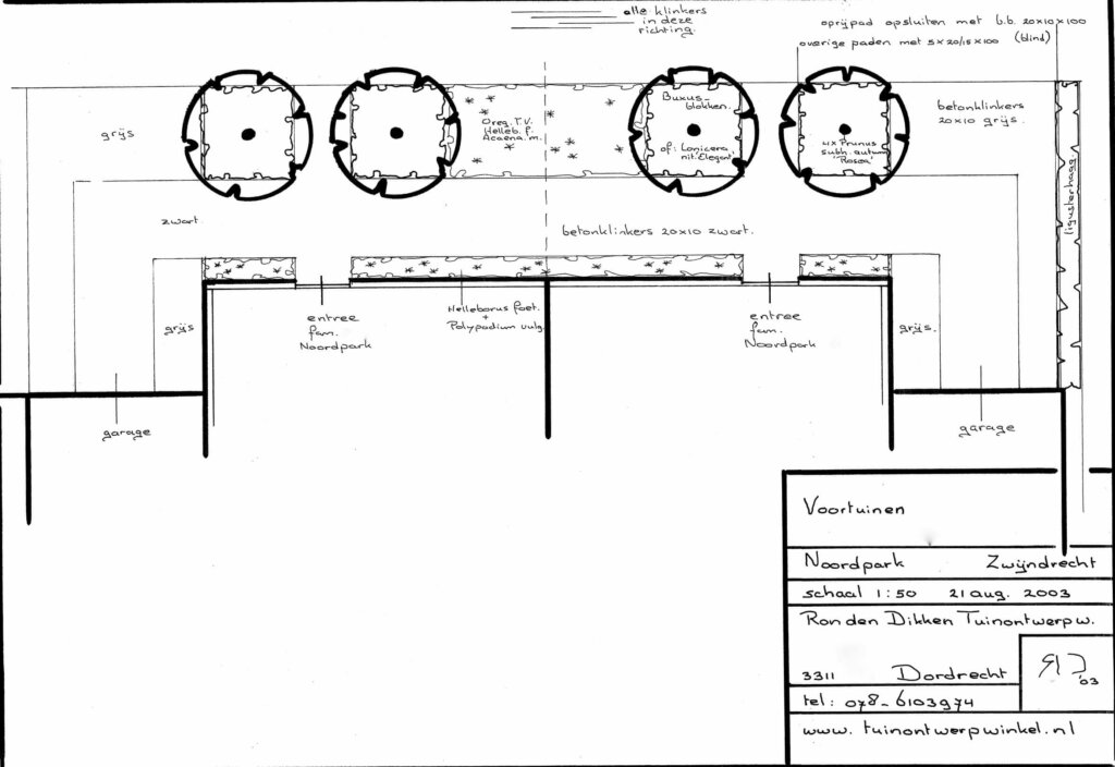 twee-onder-een-kap-woningen met gezamelijke voortuin