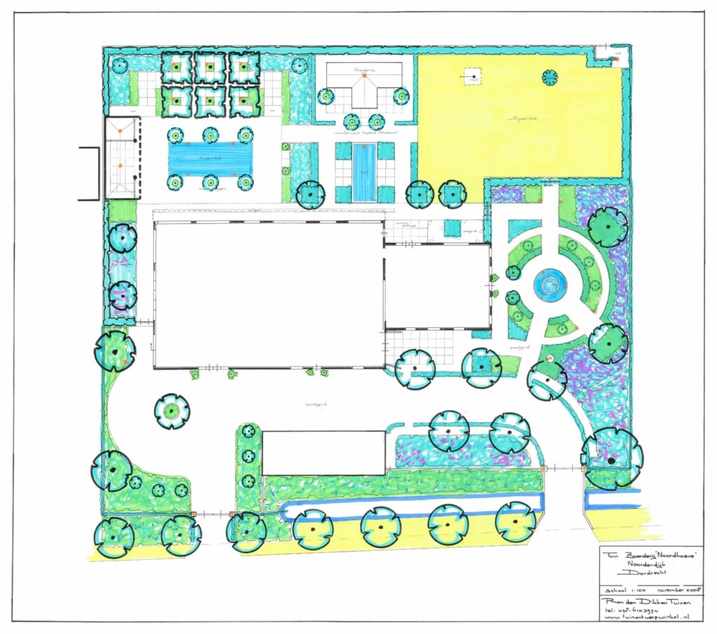 Tuin bij luxe woonboerderij